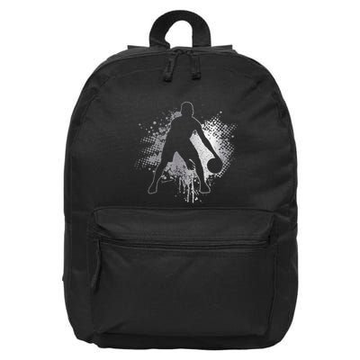 Basketball Vintage Bball Player Coach Sports Baller 16 in Basic Backpack