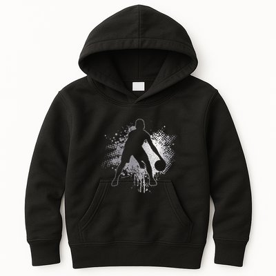 Basketball Vintage Bball Player Coach Sports Baller Kids Hoodie