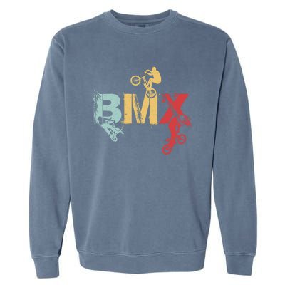 BMX Vintage Bike Fans Gift Boy BMX Garment-Dyed Sweatshirt