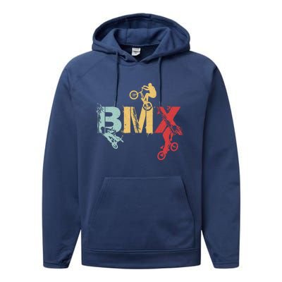 BMX Vintage Bike Fans Gift Boy BMX Performance Fleece Hoodie