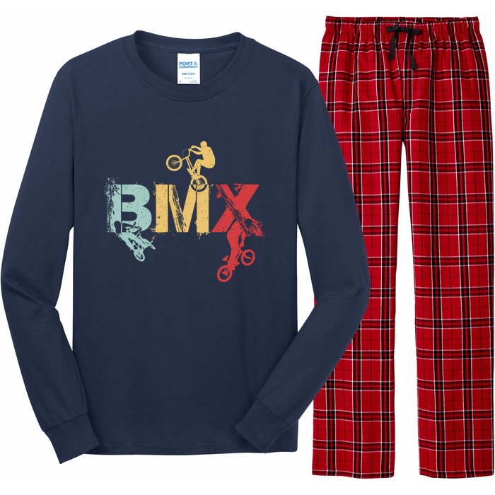 BMX Vintage Bike Fans Gift Boy BMX Long Sleeve Pajama Set