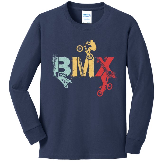 BMX Vintage Bike Fans Gift Boy BMX Kids Long Sleeve Shirt