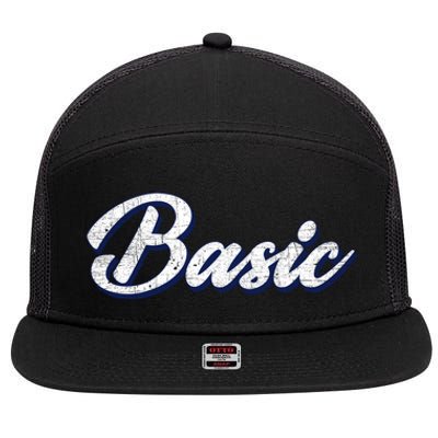 Basic Vintage 7 Panel Mesh Trucker Snapback Hat