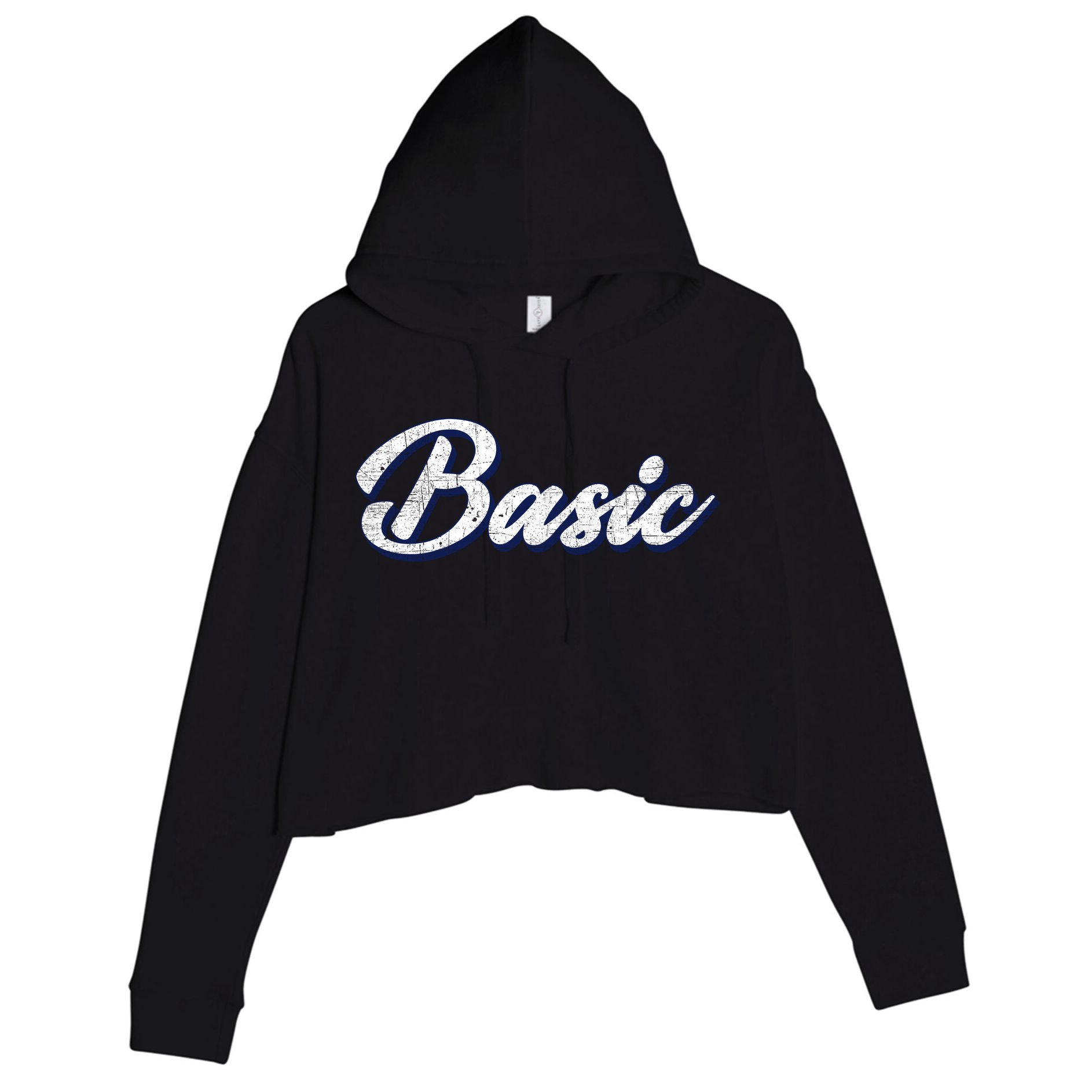 Basic Vintage Crop Fleece Hoodie