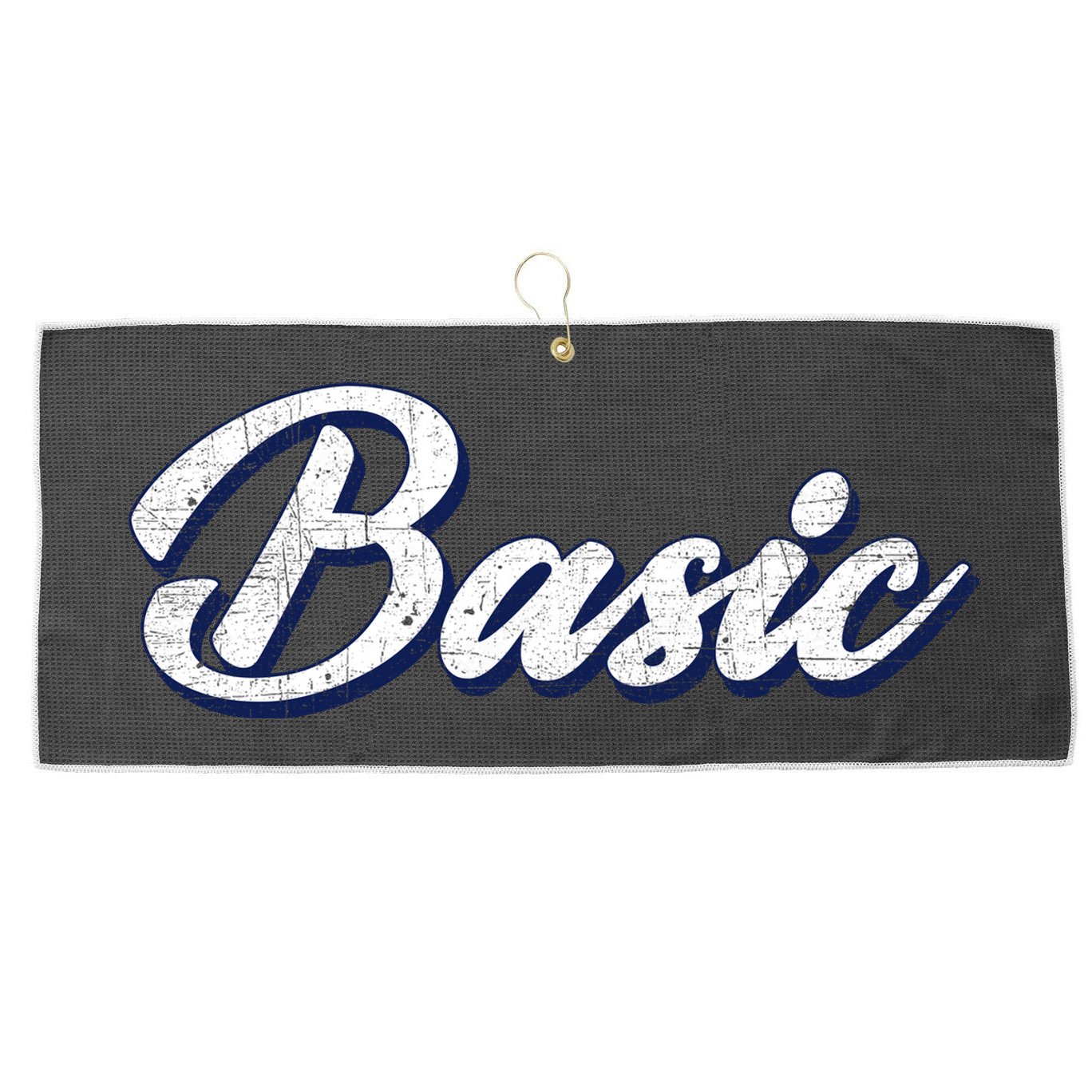 Basic Vintage Large Microfiber Waffle Golf Towel