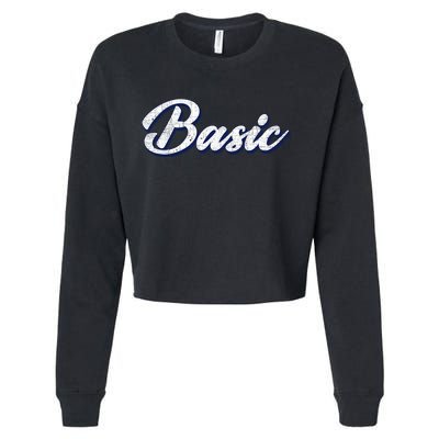Basic Vintage Cropped Pullover Crew