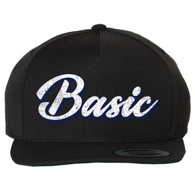 Basic Vintage Wool Snapback Cap