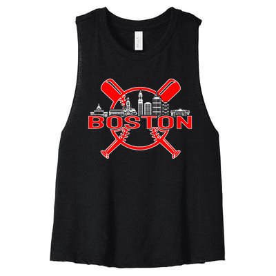 Boston Vintage Baseball Women's Racerback Cropped Tank