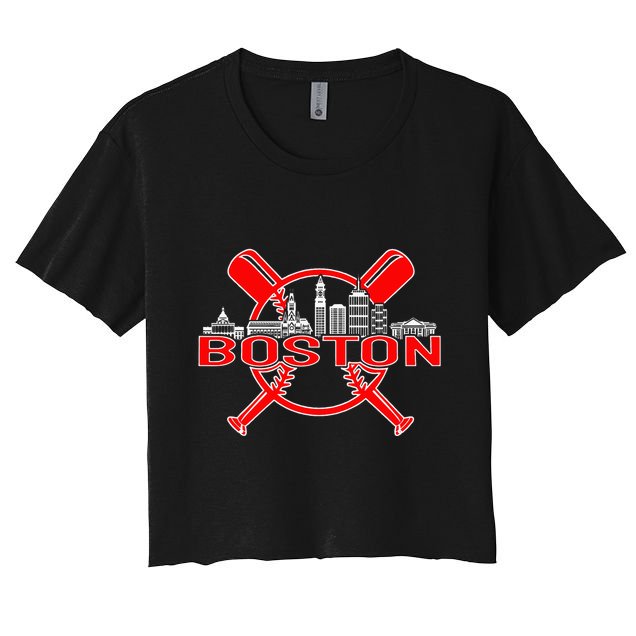 Boston Vintage Baseball Crop Top