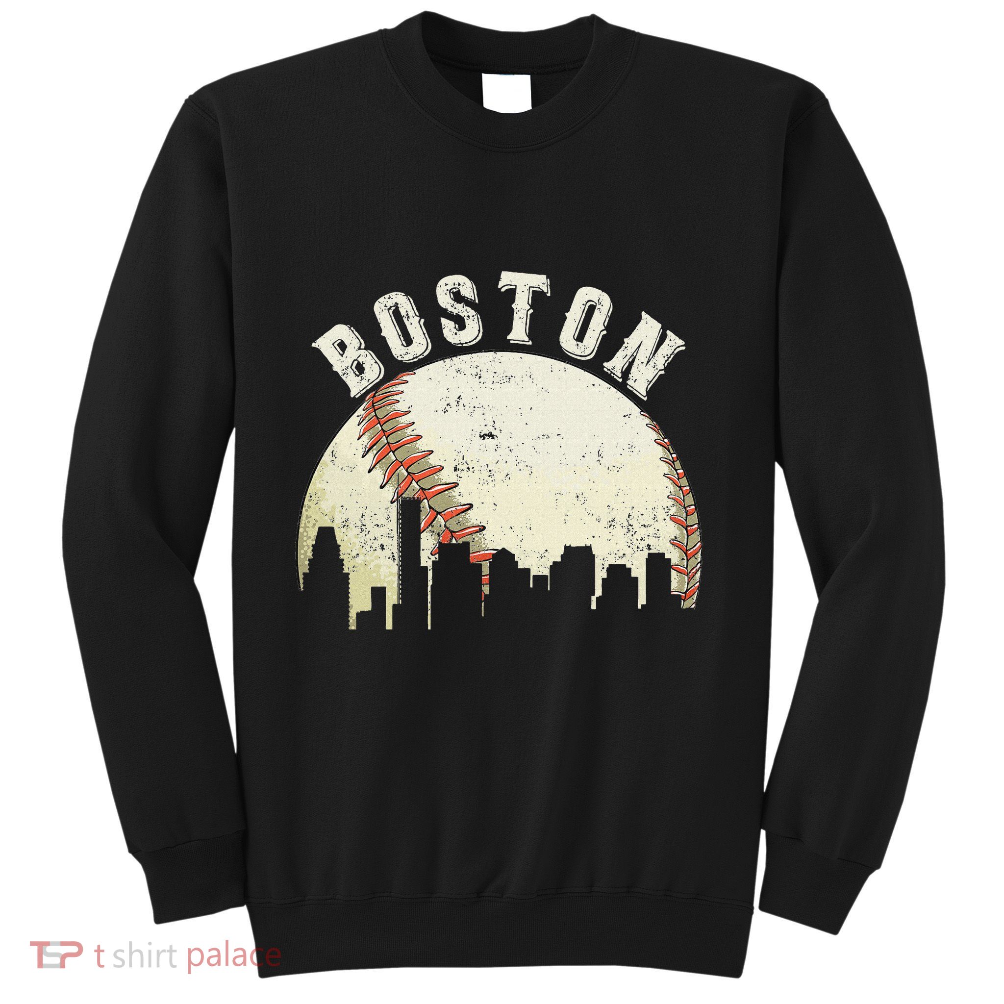 Boston Vintage Baseball Distressed Retro Sweatshirt