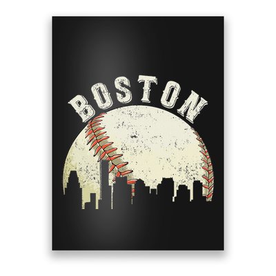 Boston Vintage Baseball Distressed Retro Poster