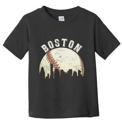 Boston Vintage Baseball Distressed Retro Toddler T-Shirt