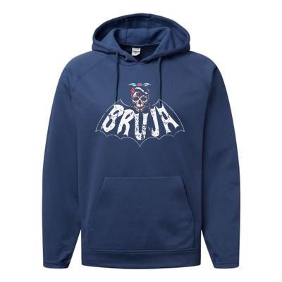 Bruja Vintage Bat Performance Fleece Hoodie