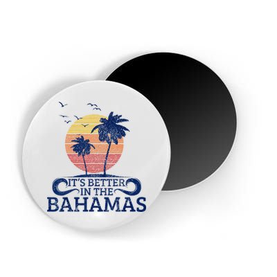 Bahamas Vintage Beach Palm Trees Sunset Vacation Souvenir Magnet