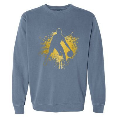 Basketball Vintage Bball Player Coach Sports Baller Great Gift Garment-Dyed Sweatshirt