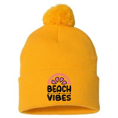 Beach Vibes Pom Pom 12in Knit Beanie