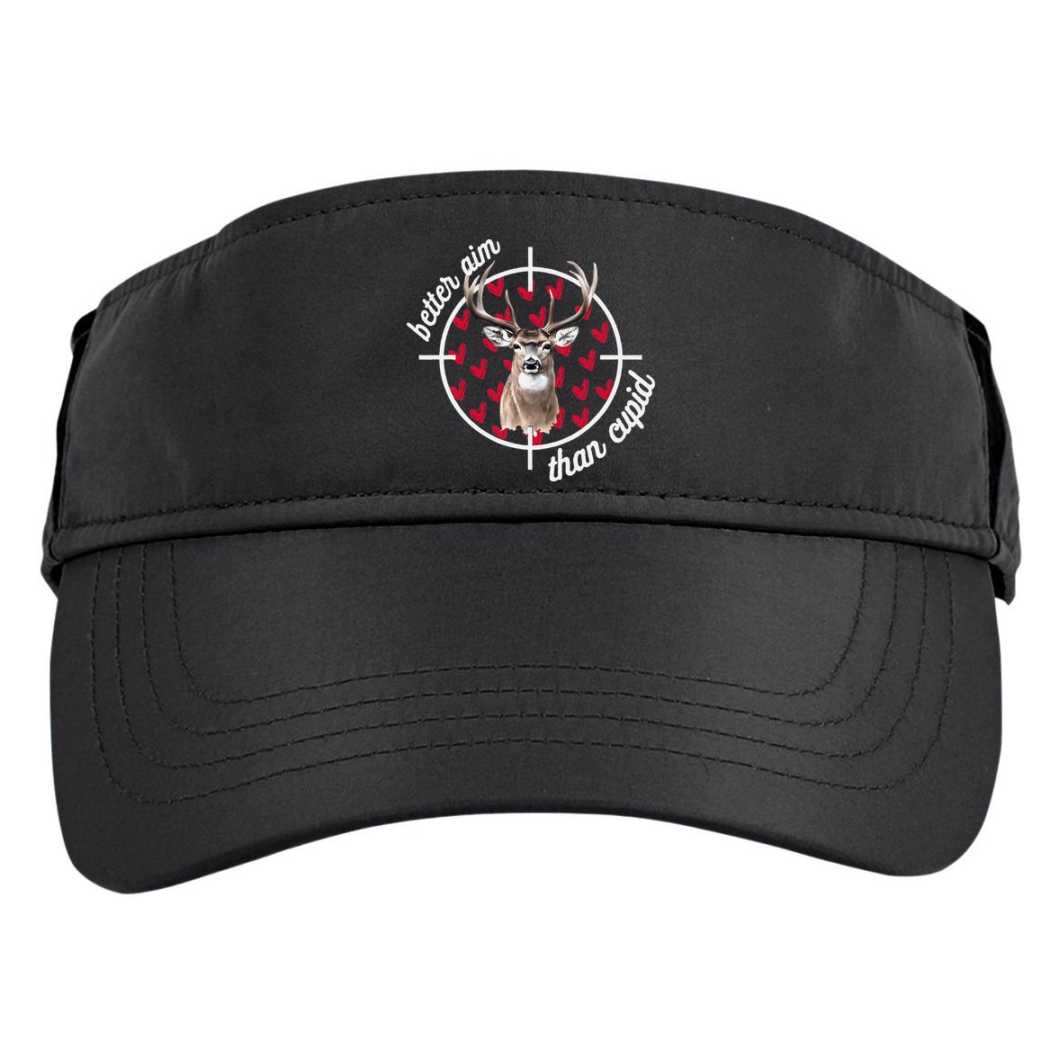 Boy Valentines Bucked Better Aim Than Cupid Deer Hunting Adult Drive Performance Visor