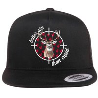 Boy Valentines Bucked Better Aim Than Cupid Deer Hunting Flat Bill Trucker Hat