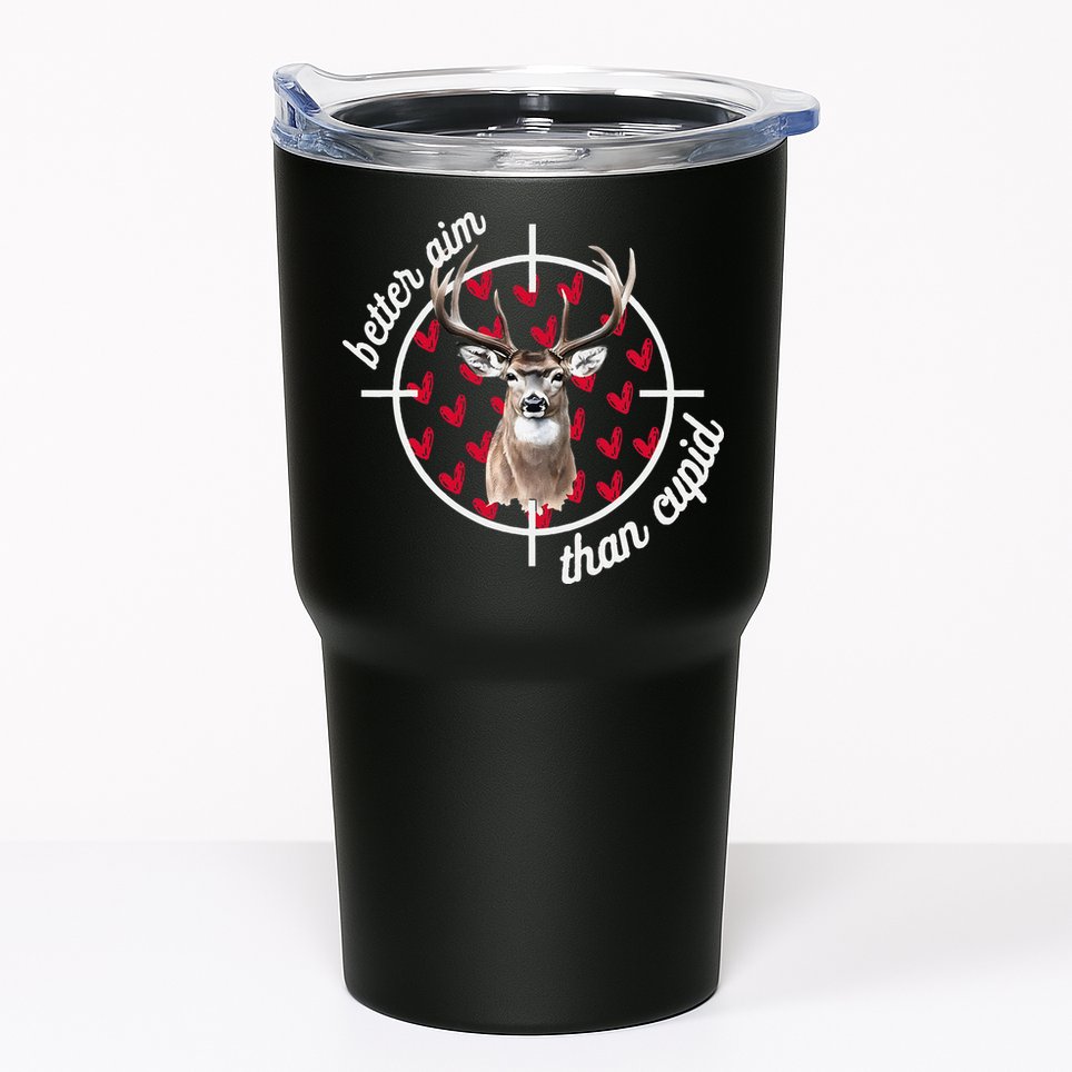 Boy Valentines Bucked Better Aim Than Cupid Deer Hunting Tumbler