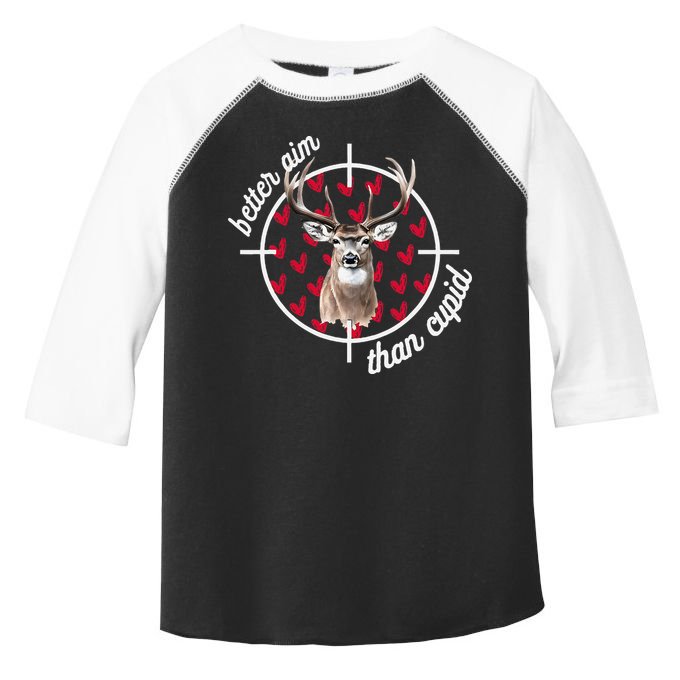 Boy Valentines Bucked Better Aim Than Cupid Deer Hunting Toddler Fine Jersey T-Shirt