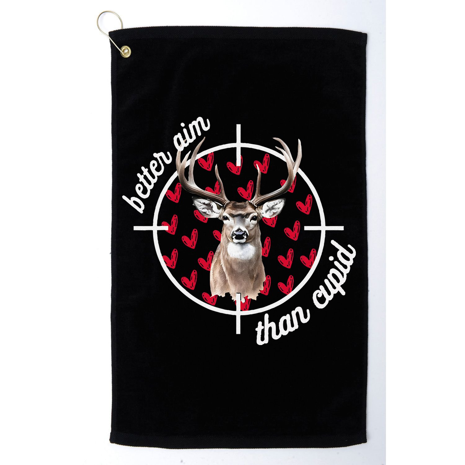 Boy Valentines Bucked Better Aim Than Cupid Deer Hunting Golf Towel