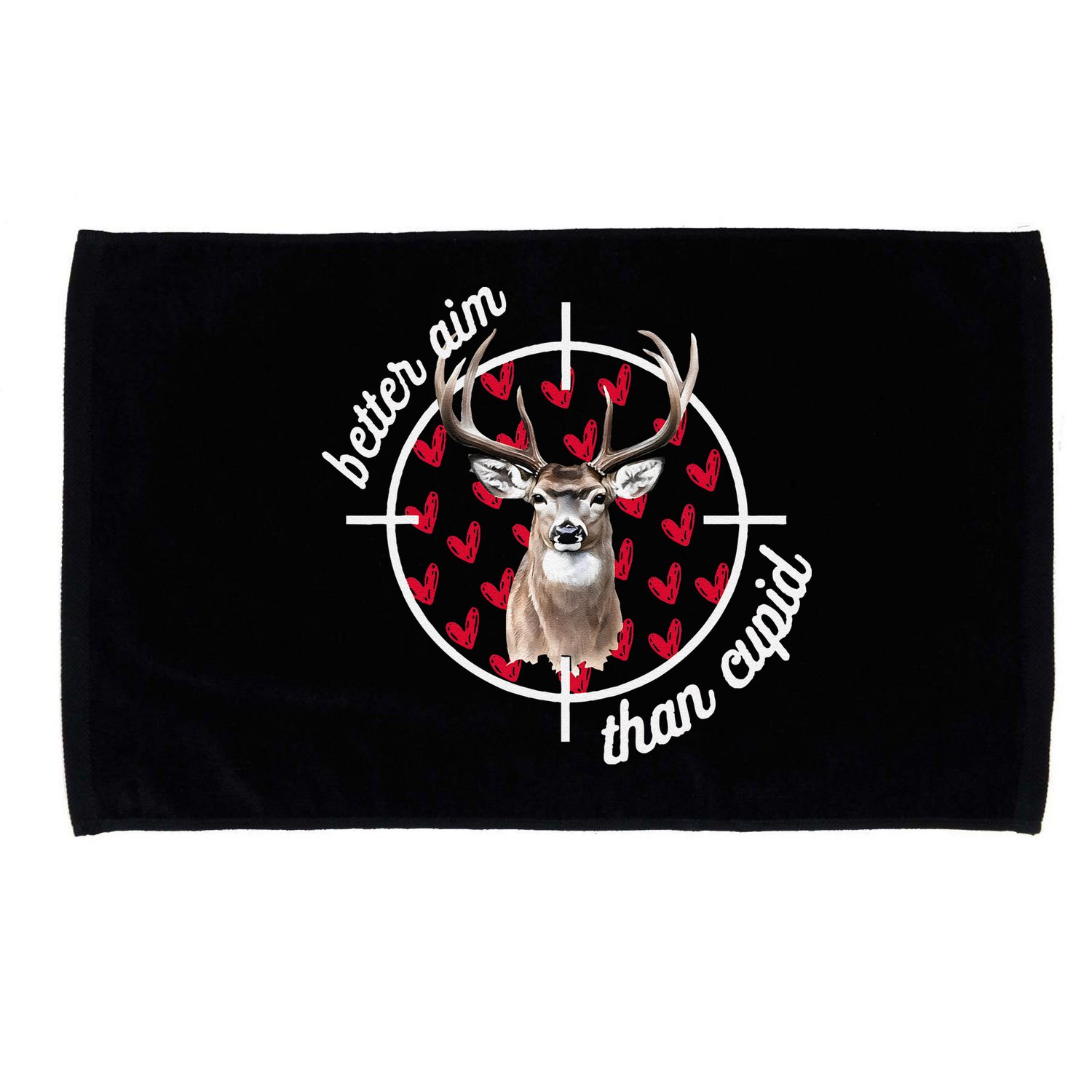 Boy Valentines Bucked Better Aim Than Cupid Deer Hunting Microfiber Hand Towel