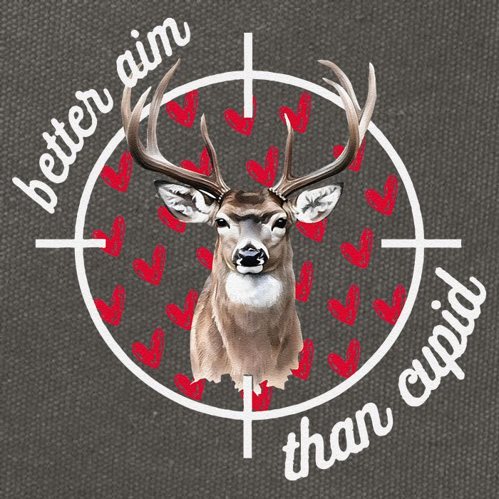Boy Valentines Bucked Better Aim Than Cupid Deer Hunting Cotton Canvas Backpack