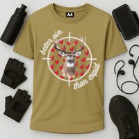 Boy Valentines Bucked Better Aim Than Cupid Deer Hunting Cooling Performance Crew T-Shirt