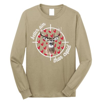 Boy Valentines Bucked Better Aim Than Cupid Deer Hunting Long Sleeve Shirt