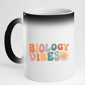 Biology Vibes Biology Teacher Student First Day Of School 11oz Black Color Changing Mug