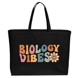 Biology Vibes Biology Teacher Student First Day Of School Cotton Canvas Jumbo Tote