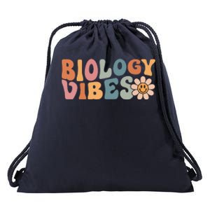 Biology Vibes Biology Teacher Student First Day Of School Drawstring Bag