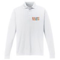 Biology Vibes Biology Teacher Student First Day Of School Performance Long Sleeve Polo