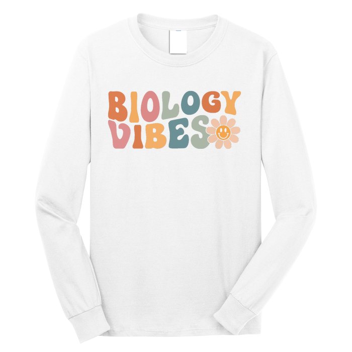 Biology Vibes Biology Teacher Student First Day Of School Long Sleeve Shirt