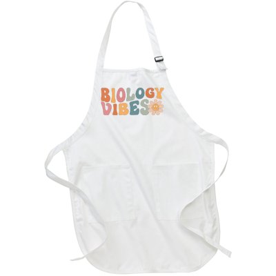 Biology Vibes Biology Teacher Student First Day Of School Full-Length Apron With Pockets