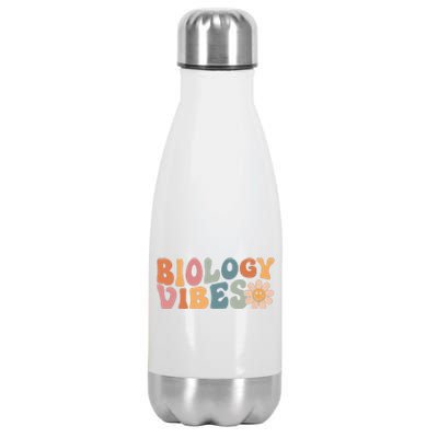 Biology Vibes Biology Teacher Student First Day Of School Stainless Steel Insulated Water Bottle