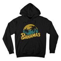 Bahamas Vacation Beach Palm Retro Tropical Hoodie