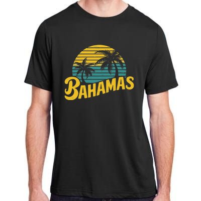 Bahamas Vacation Beach Palm Retro Tropical Adult ChromaSoft Performance T-Shirt