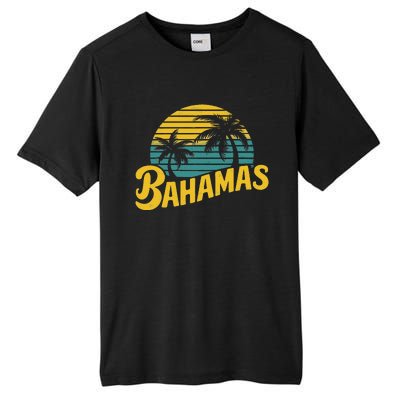 Bahamas Vacation Beach Palm Retro Tropical Tall Fusion ChromaSoft Performance T-Shirt