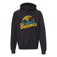 Bahamas Vacation Beach Palm Retro Tropical Premium Hoodie