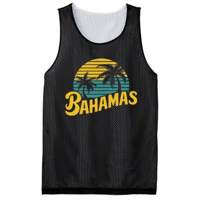 Bahamas Vacation Beach Palm Retro Tropical Mesh Reversible Basketball Jersey Tank