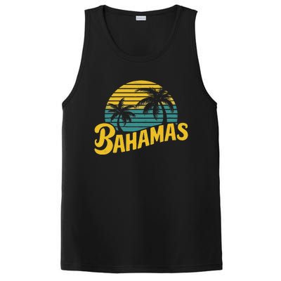 Bahamas Vacation Beach Palm Retro Tropical PosiCharge Competitor Tank