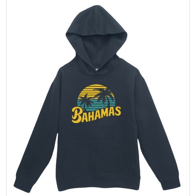 Bahamas Vacation Beach Palm Retro Tropical Urban Pullover Hoodie