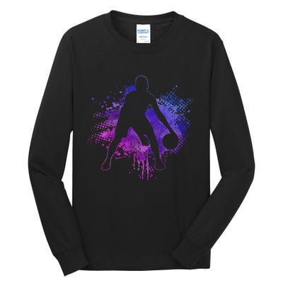 Basketball Vintage Bball Player Coach Sports Baller Tall Long Sleeve T-Shirt