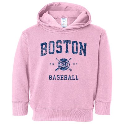 Boston Vintage Baseball Throwback Toddler Hoodie