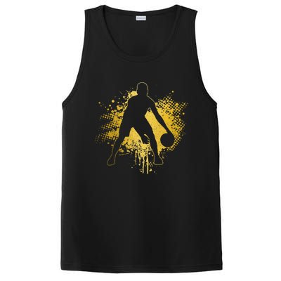 Basketball Vintage Bball Player Coach Sports Baller PosiCharge Competitor Tank