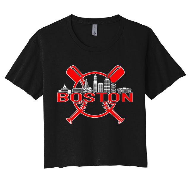 Boston Vintage Baseball Crop Top