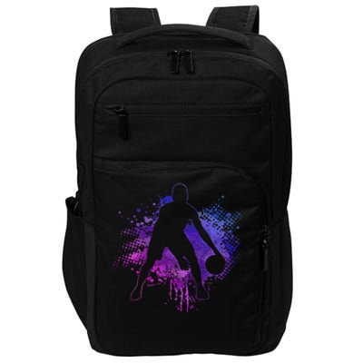 Basketball Vintage Bball Player Coach Sports Baller  Impact Tech Backpack