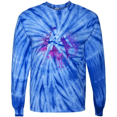 Basketball Vintage Bball Player Coach Sports Baller  Tie-Dye Long Sleeve Shirt