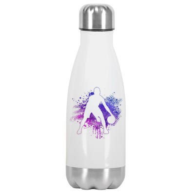 Basketball Vintage Bball Player Coach Sports Baller  Stainless Steel Insulated Water Bottle